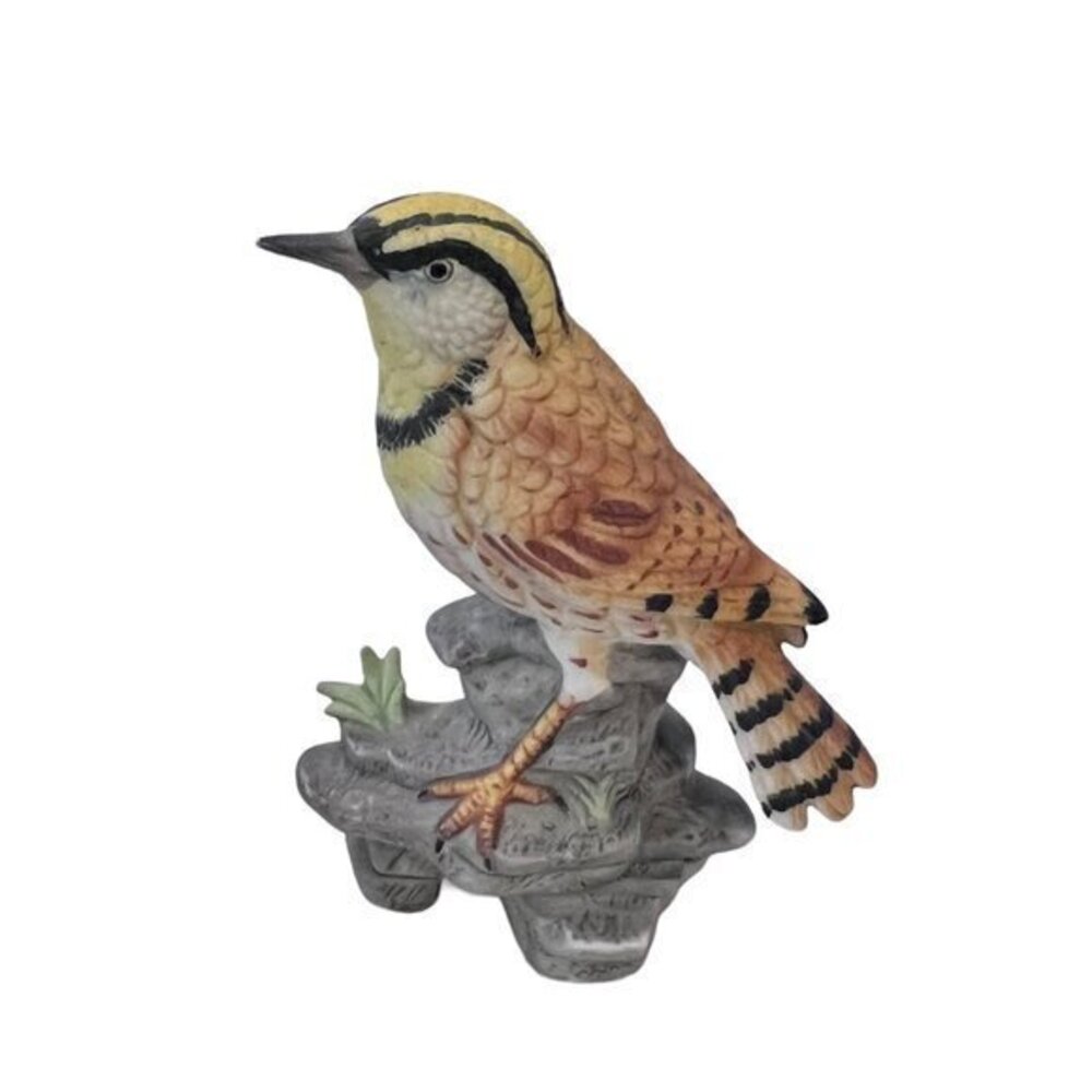 Vintage Lefton Porcelain Figurine LARK Bird Hand Painted 06007 COTTAGECORE EUC